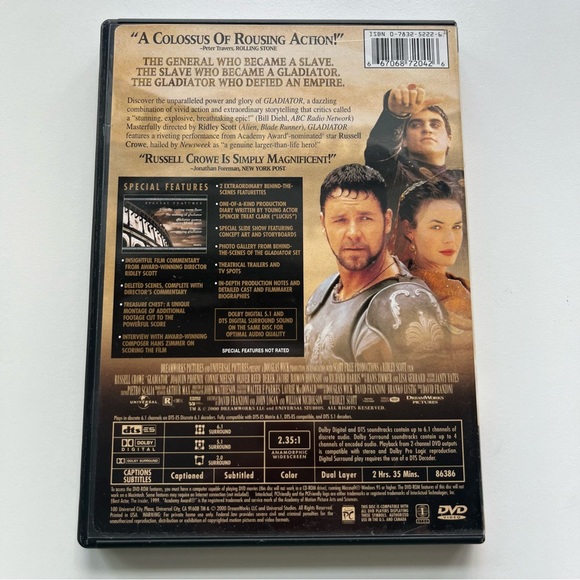 Gladiator (2000) DVD - Picture 2 of 3